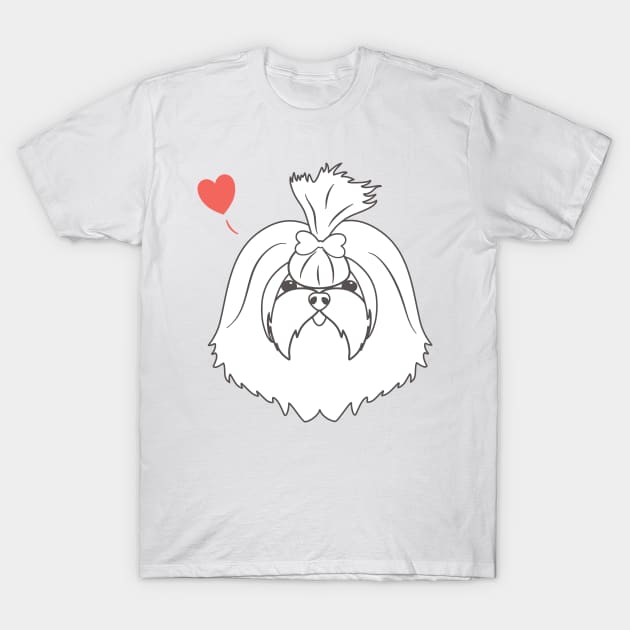 Love Maltese Dog T-Shirt by LulululuPainting